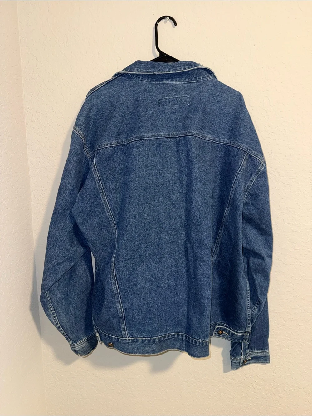 Vintage Today’s News Denim Jacket Women’s 2XL Oversized Blue Jean Trucker Jacket